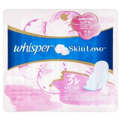 Whisper Skin Love Ultra Slim Regular Wing-18'S