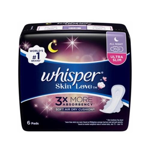 Whisper Skin Love Ultra Slim All Night Wing-6'S