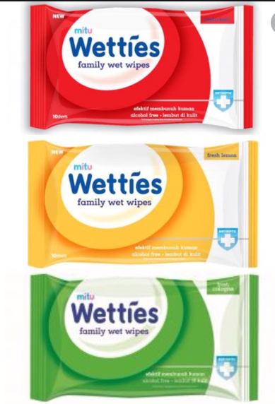 Mitu Wetties Family Wet Wipes 10Sheets(Fresh Clean)