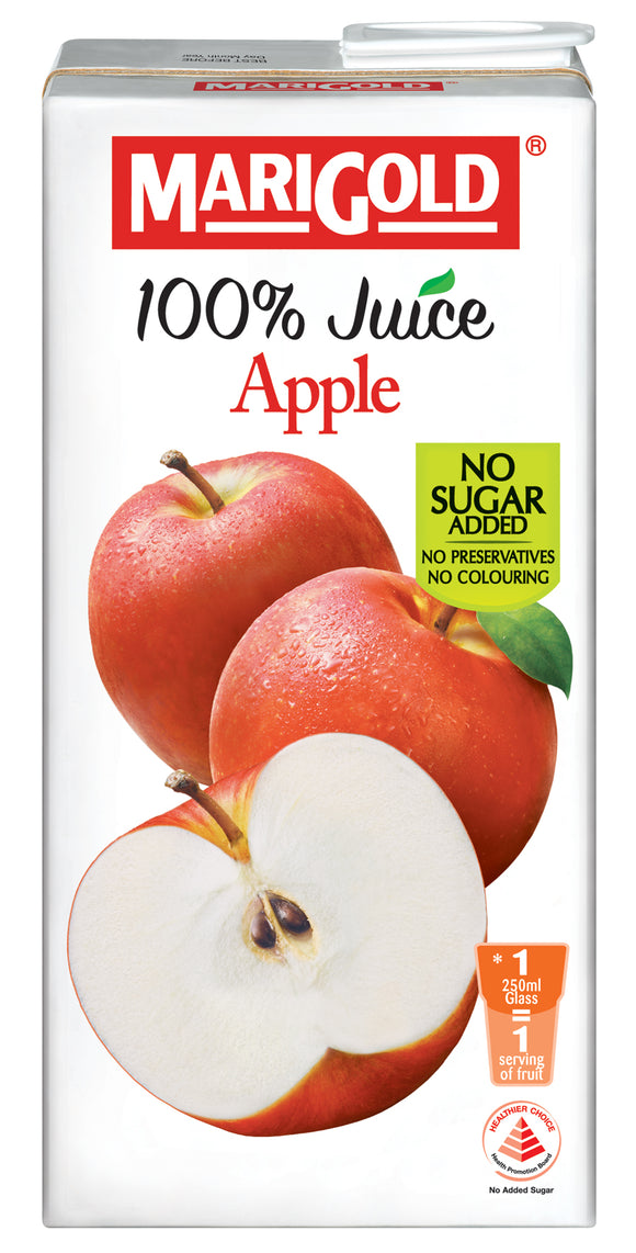 Marigold 100% Apple Juice (No Sugar) - 1L - GoodZay