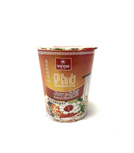 Vifon Instant Rice Noodles Sour & Spicy 60g (Cup)