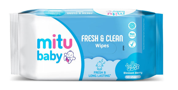 Mitu Baby Wet Tissue Regular 50'S (Blue)
