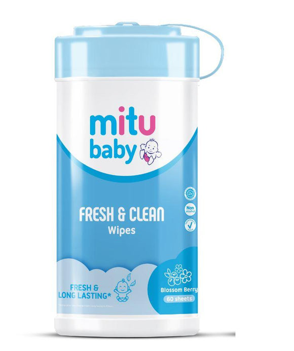Mitu Baby Wet Tissue Bottle 60'S (Blue)