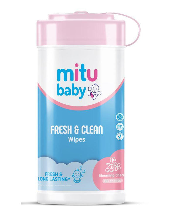 Mitu Baby Wet Tissue Bottle 60'S (Pink)