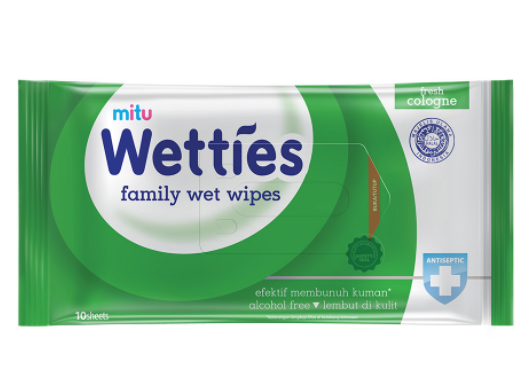 Mitu Wetties Family Wet Wipes 10Sheets(Fresh Cologne)