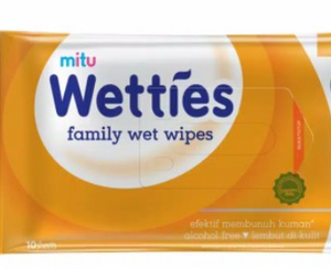 Mitu Wetties Family Wet Wipes 10Sheets(Fresh Lemon)