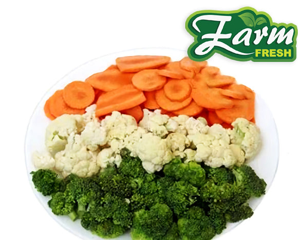 Carrot Sliced, Broccoli Florets and Cauliflower Florets-300g