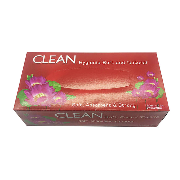 Clean Hygienic Soft & Natural Tissue Box (120Sheetsx2Ply)