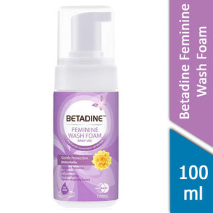 Betadine Feminine Wash Foam Daily Use gentle Protection Immortelle 100 mL