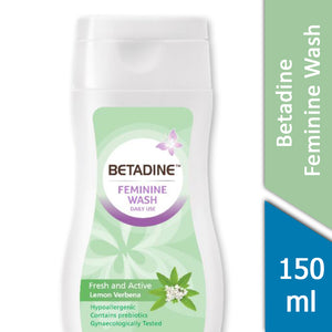 Betadine Feminine Wash Fresh And Active Lemon Verbena 150 mL