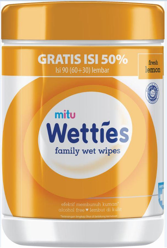 Mitu Wetties Family Pack Bottle 90'S (Lemon)