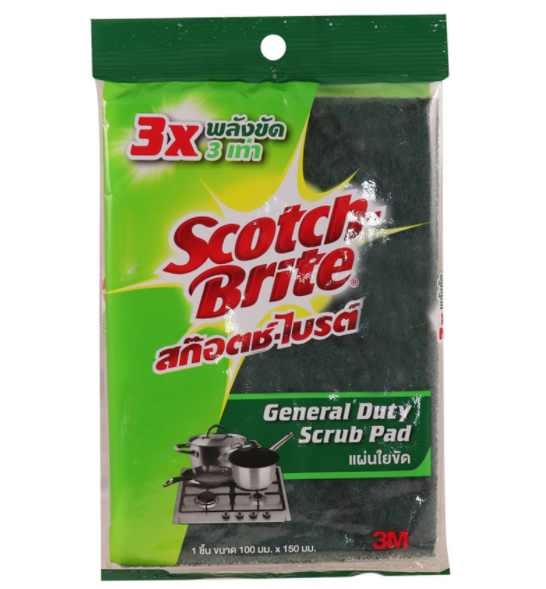 3M Scotch Brite General Duty Scrub Pad 3In1