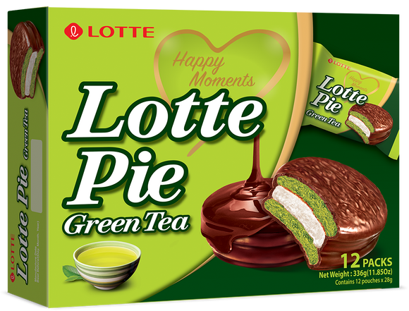 Lotte Pie Green Teal 12's - 336g
