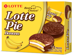 Lotte Pie Banana 12's - 336g