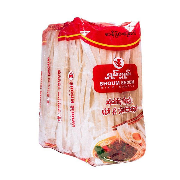 Shoum Shoum Dried Rice Noodle (Flat) 500g x 4