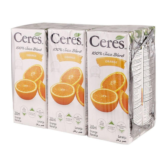 Ceres 100% Fruit Juice Orange 200Ml
