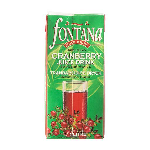Fontana Fruit Juice Cranberry 1Ltr