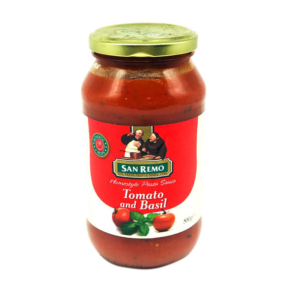 San Remo Pasta Sauce Tomato&Basil 500g