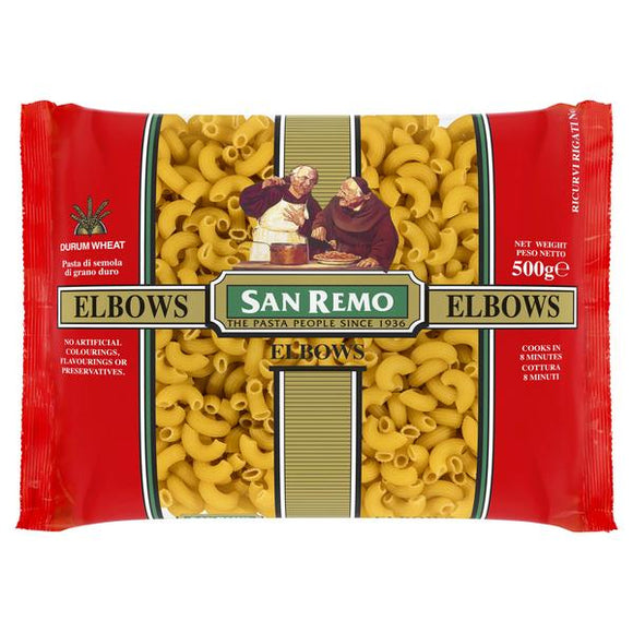 San Remo Pasta Noodle Elbows No.35 500g
