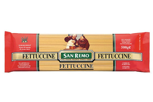 San Remo Pasta Noodle Spinach Fettuccini No.13 500g