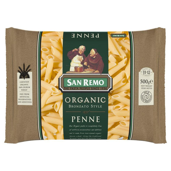 San Remo Pasta Noodle Organic Penne 500g
