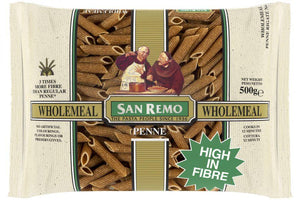 San Remo Pasta Noodle Whole Meal Penne No-134 500g