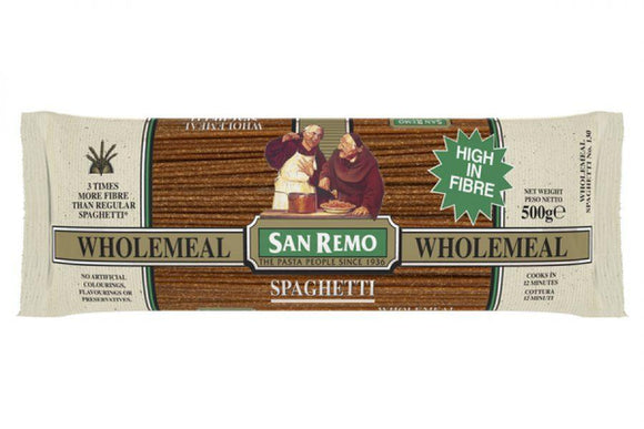 San Remo Pasta Noodle Whole Meal Spaghetti No-130 500g