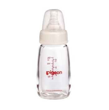 Pigeon Peristaltic Nipple Nursing Bottle, Slim Neck (120ml), (0M +)