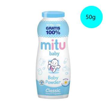 Mitu Baby Powder Bottle Blue (50 g)