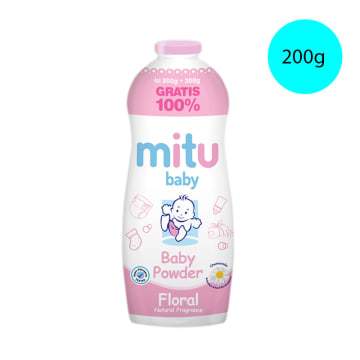 Mitu Baby Powder Bottle Pink (200 g)