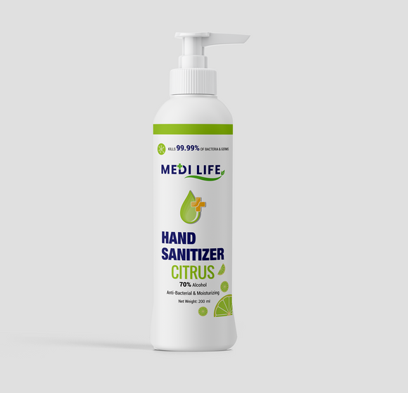 Medi Life Hand Sanitizer - Citrus 200 mL