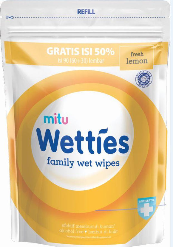 Mitu Wetties Family Pack Refill 90'S (Lemon)