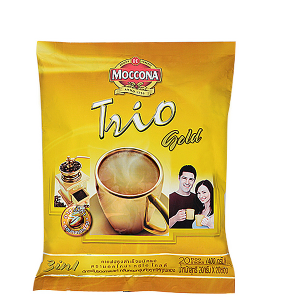 Moccona Trio 3 In 1 Coffee Mix Gold 20 Pieces (400 Grams)