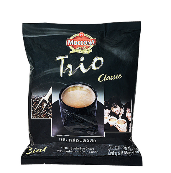 Moccona Trio 3 In 1 Coffee Mix Classic 27 Pieces (486 Grams)