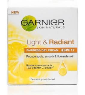 garnier Light Whitening Cream Spf17 18mL (Day)