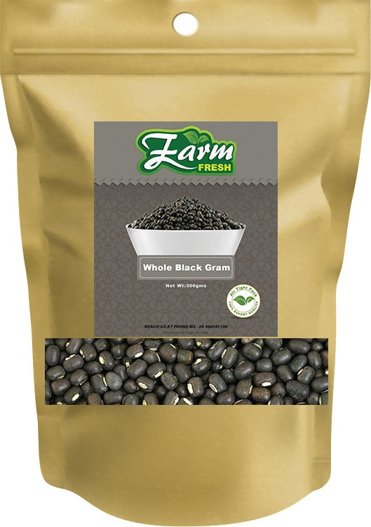 Farm Fresh Whole Black gram/Sabut Urad Dal 300g - Export Quality