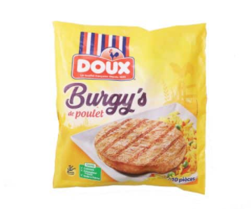 Doux Chicken Burger Onion 1kg France