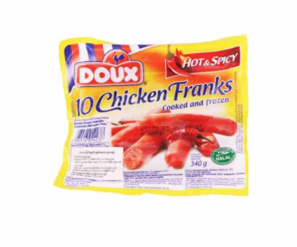 Doux Chicken Franks Hot&Spicy 400g France