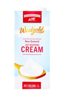 WestgoldUHT Whipping Cream 1ltr New Zealand