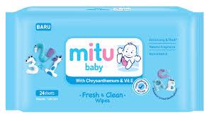 Mitu Baby Wet Tissuse Regular 24'S (Blue)/(Pink)